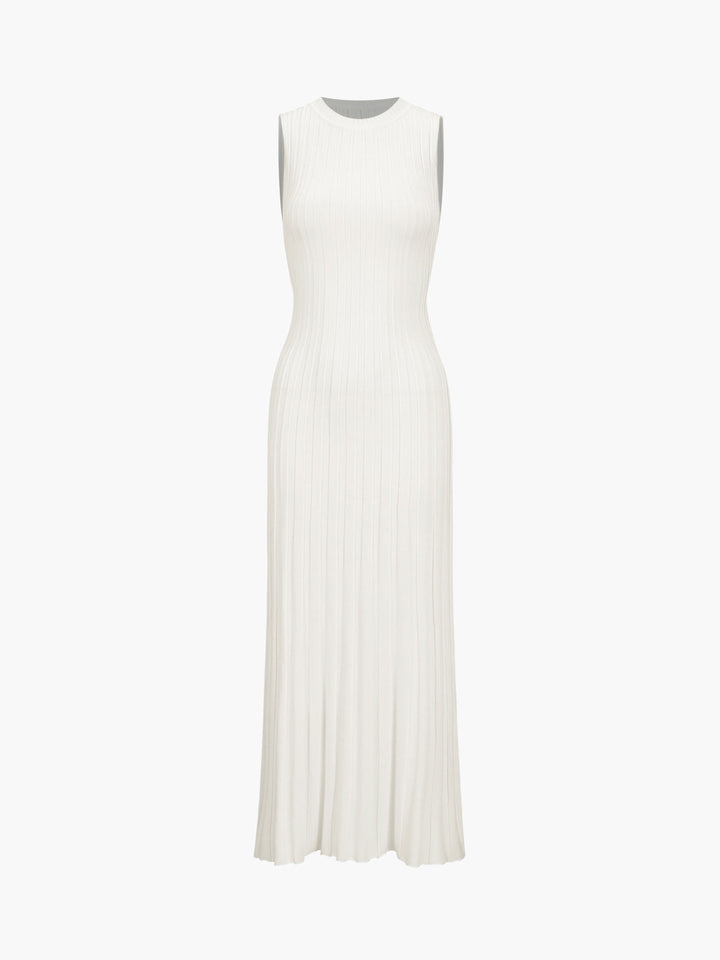 Camille Gebreide Plooi Maxi Dress